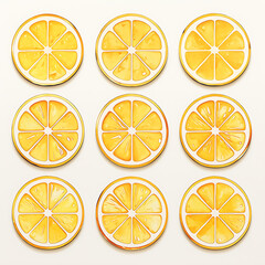 Lemon picture cartoon 2D, a beneficial fruit, is used as an illustration for advertising. Generative AI Illustration