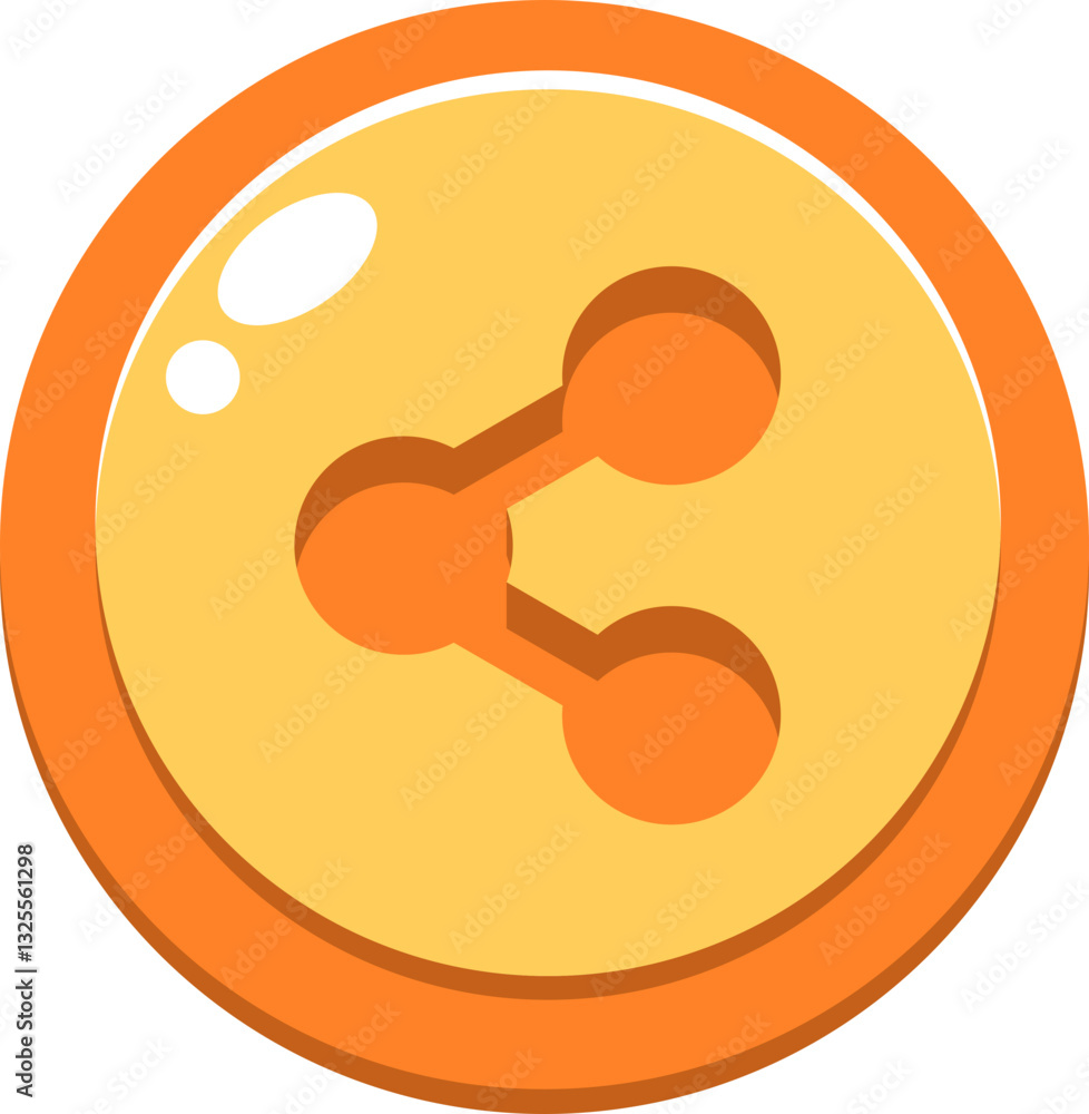 Poster game button set vector element