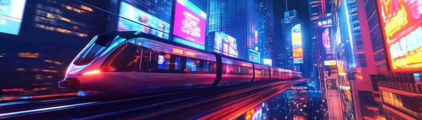 Futuristic city transit
