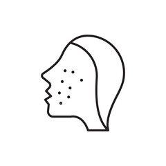 Acne icon isolated