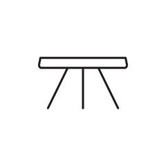 Camping table icon isolated