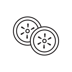 Cucumber slice icon isolated
