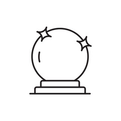 Crystal ball icon isolated