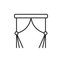 Curtains icon isolated