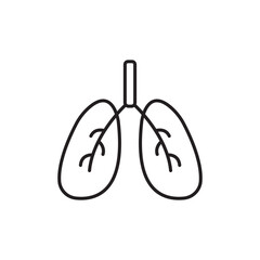 Lung icon isolated