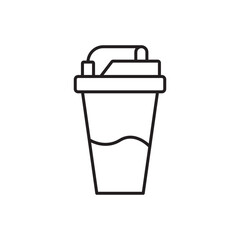 Protein shake icon isolated