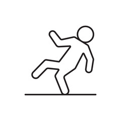 Slippery floor icon isolated