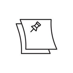 Sticky note icon isolated
