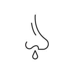Stuffy nose icon isolated