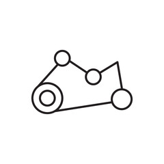 Timing belt icon isolated