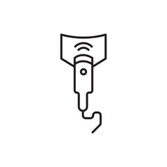 Ultrasound icon isolated