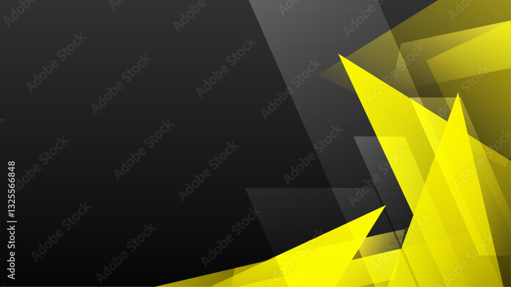 Aufkleber abstract black and yellow gradient geometric background designed with stylish and clean elements vec