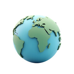 Naklejka premium Illustration design featuring a three-dimensional world globe