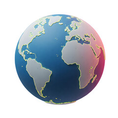 Fototapeta premium Illustration design featuring a three-dimensional world globe