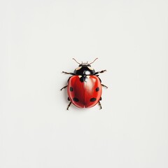 ladybug on white background