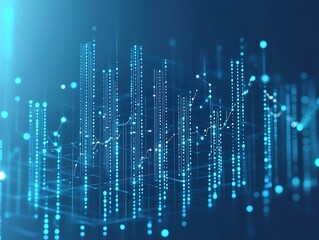 Abstract Digital Data Representation Displaying Statistical Information Visually