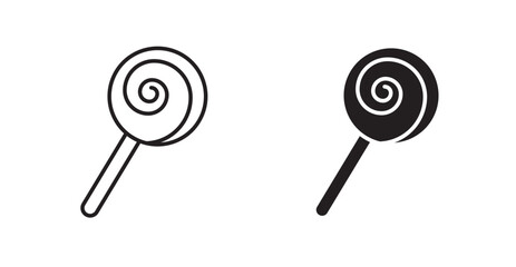 Candy filled and outlined icons vectors on white background