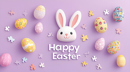 Obraz premium bunny, easter, rabbit, toy, blackboard, holiday, animal, cartoon, spring, egg, celebration, eggs, illustration, cute, school, hare, card, isolated, happy, symbol, object, color, decoration