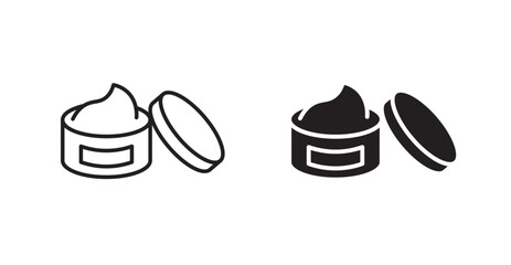 Cream filled and outlined icons vectors on white background