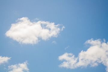 Blue sky with clouds. Sky background. Summer day. White clouds background