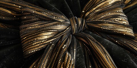 Opulent Black and Gold Fabric Design