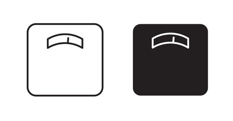 Scale filled and outlined icons vectors on white background