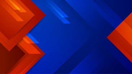 abstract red and blue shapes gradient geometric background vector illustration