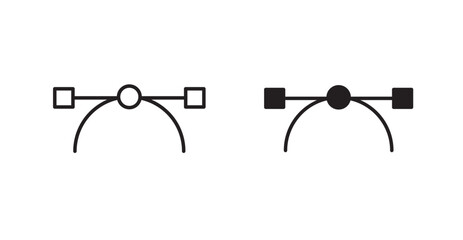 Vector filled and outlined icons vectors on white background