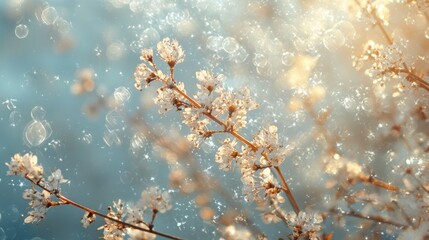 Sparkling Gentle Nature Lights Against Colorful Backdrop