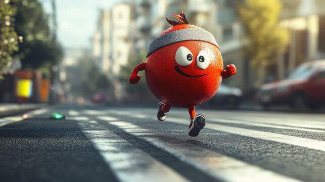  a Marathon with a Sweatband