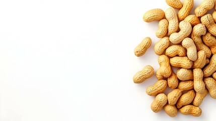 Fototapeta premium Healthy snack option featuring fresh peanuts