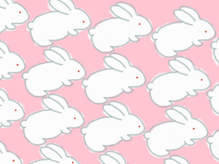 White bunny design