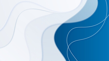 abstract blue and white simple shapes gradient geometric background vector illustration, perfect for banner, presentation background, and wallpaper