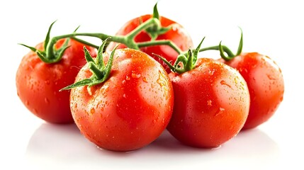 tomatoes on white background