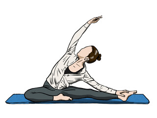 woman doing Pilates