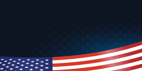 Waving flag of American isolated , Symbols of USA , template for banner,card,advertising ,promote, TV commercial, ads, web design,poster, illustration
