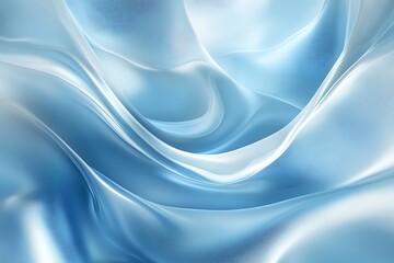 Obraz premium Serene Blue Waves – Minimalist Fluid Abstract Background in Cool Tones