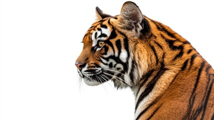 Fototapeta premium Close-up profile view of a tiger.