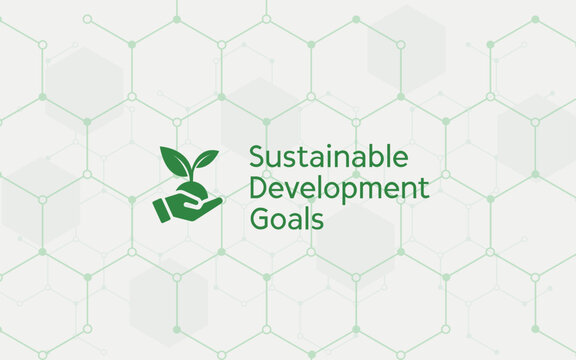 Sustainable Development Goals sign on white background