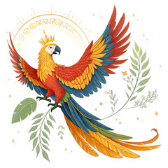 Obraz premium colorful parrot on a branch