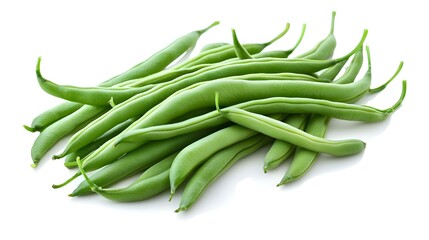 Fototapeta premium Green beans isolated on a white background