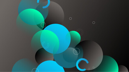 classy circle with blue and black gradient color abstract geometric background vector illustration