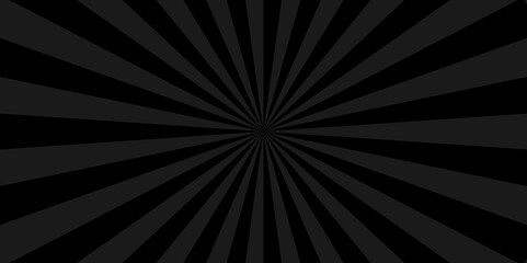 Vector abstract black and gray sun rays sunburst backdrop background. seamless retro vintage burst sunrise sunbeam element spiral striped illustration sunray template wallpaper design.	
