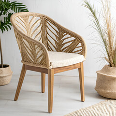 wooden chair and table