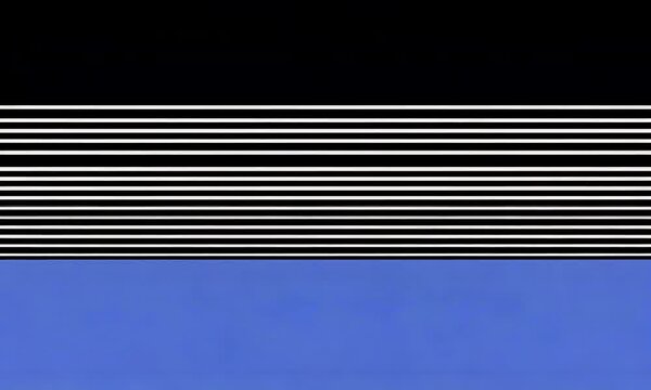 Parallel Horizontal Lines, Metallic Texture, Black, Blue Background, Abstract Design, Geometric Pattern 