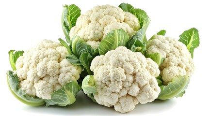 Cauliflower on white background