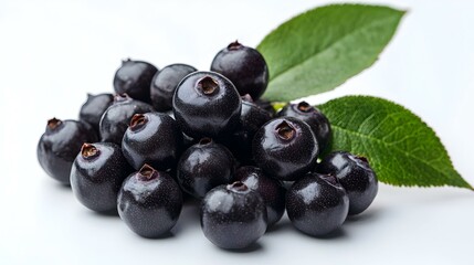 Fototapeta premium Close up of aronia on the white background