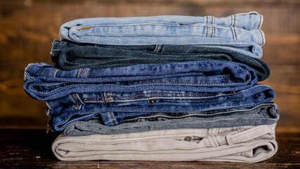 Jeans close up. Blank Space on jeans denim. Jean background. Denim texture. Denim texture for backdrop. Denim jeans texture. Jeans pattern for textured background.
