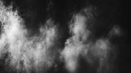 Obraz premium Abstract smoky clouds on a black background.