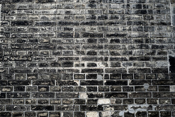 Brick wall background texture. Brick wall facade decor. Textured background of brickwall. Wall from...
